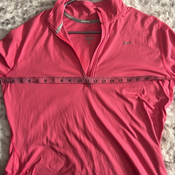 Nike dri fit running sweater pull over hoodie half zip up pink soft buttery y2k - Picture 15 of 16
